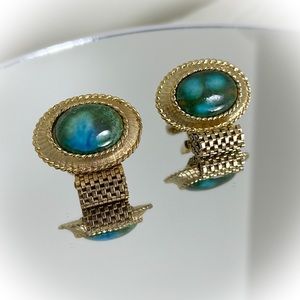 💕Beautiful Vintage Oval Meshwrap Cufflinks💕